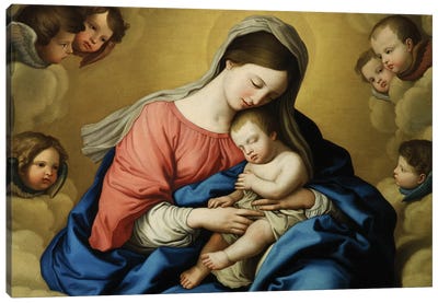 Madonna and Child  Canvas Art Print - Virgin Mary