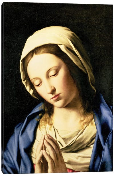 Madonna at Prayer  Canvas Art Print - Virgin Mary