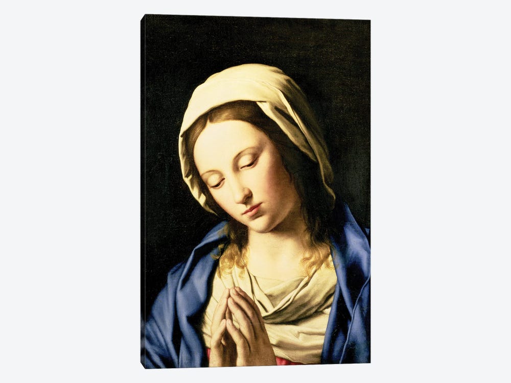 Madonna at Prayer  by Il Sassoferrato 1-piece Canvas Print