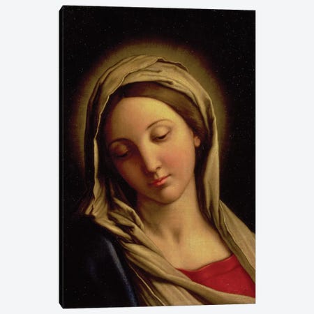 The Madonna Canvas Print #BMN10501} by Il Sassoferrato Canvas Artwork