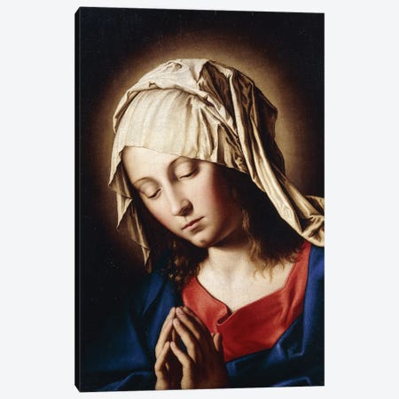 The Madonna in Prayer Canvas Print #BMN10504} by Il Sassoferrato Art Print