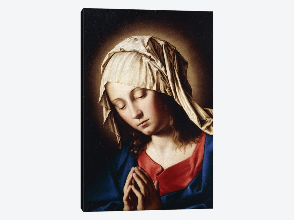 The Madonna in Prayer 1-piece Canvas Wall Art