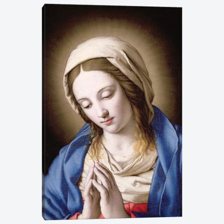 The Madonna Praying Canvas Print #BMN10505} by Il Sassoferrato Canvas Print