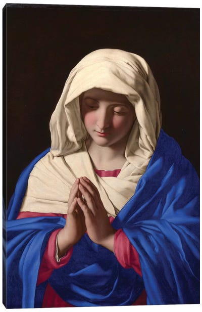 The Virgin in Prayer, 1640-50  Canvas Art Print - Religion & Spirituality Art