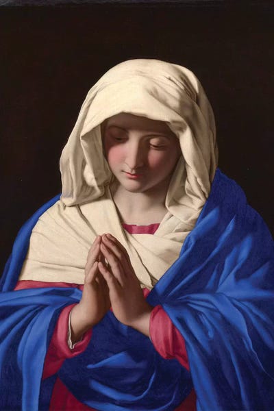 Chiaroscuro: The Virgin in Prayer, 1640-50  by Il Sassoferrato