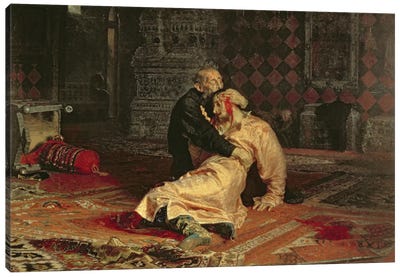 Ivan the Terrible and his Son on the 16th November, 1581, 1885  Canvas Art Print