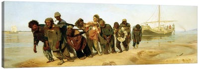 The Boatmen on the Volga, 1870-73  Canvas Art Print