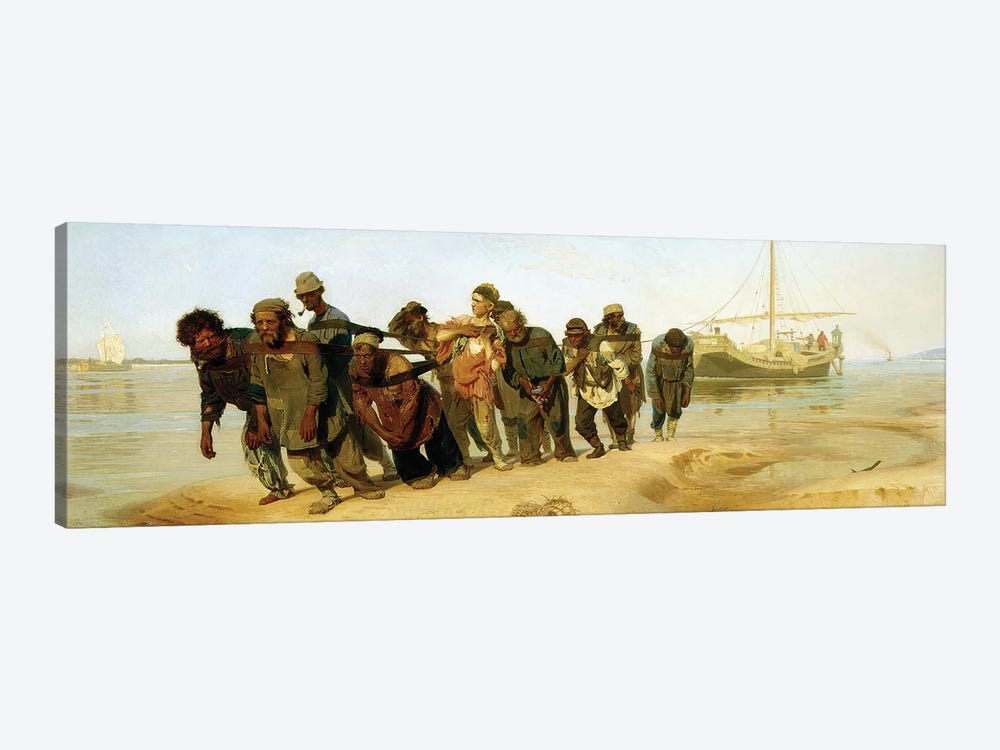 The Boatmen on the Volga, 1870-73  by Ilya Efimovich Repin 1-piece Canvas Print