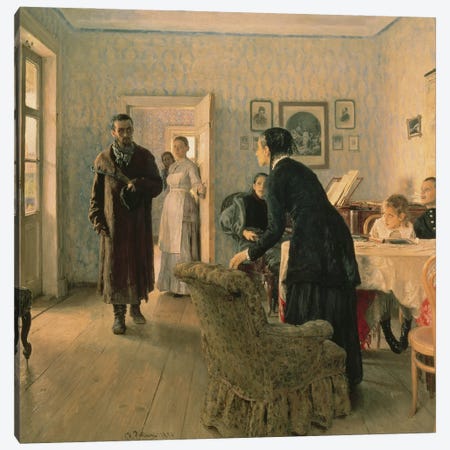 Unexpected, 1884-88  Canvas Print #BMN10520} by Ilya Efimovich Repin Canvas Wall Art