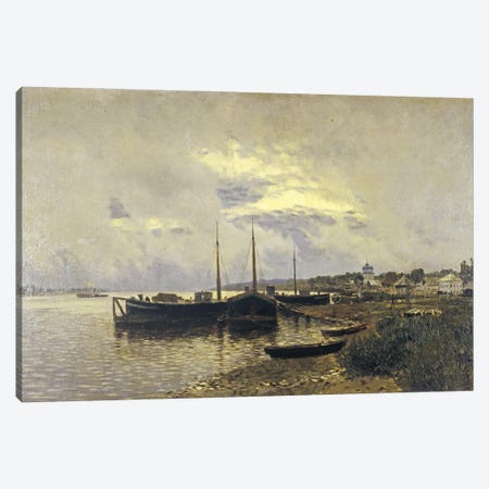 After Rain in Ples, 1889 Canvas Print #BMN10521} by Isaak Ilyich Levitan Canvas Wall Art