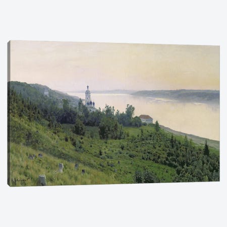 Cold Landscape, 1889 Canvas Print #BMN10522} by Isaak Ilyich Levitan Canvas Artwork