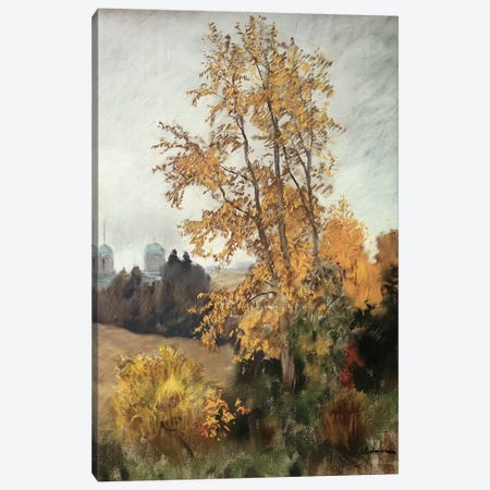 The Fall  Canvas Print #BMN10523} by Isaak Ilyich Levitan Canvas Artwork