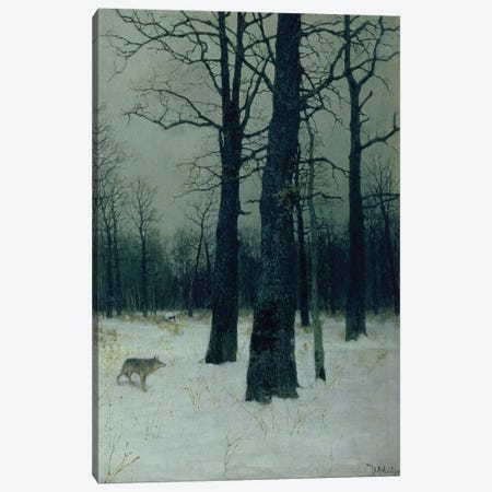 Wood in Winter, 1885  Canvas Print #BMN10525} by Isaak Ilyich Levitan Canvas Art Print