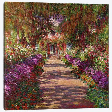 A Pathway in Monet's Garden, Giverny, 1902 Canvas Print #BMN1052} by Claude Monet Art Print