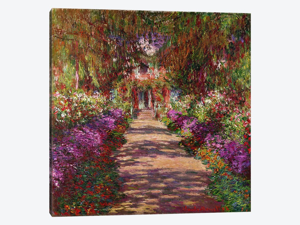 A Pathway in Monet's Garden, Giverny, 1902 by Claude Monet 1-piece Canvas Wall Art