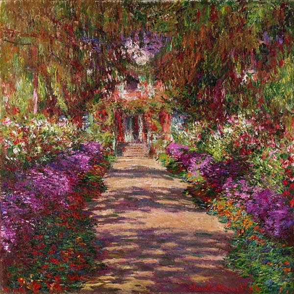 Brown: A Pathway in Monet's Garden, Giverny, 1902 by Claude Monet