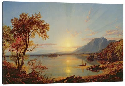 Sunset, Lake George, New York, 1867  Canvas Art Print