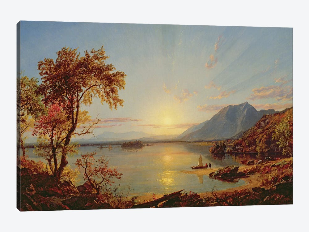 Sunset, Lake George, New York, 1867  by Jasper Francis Cropsey 1-piece Canvas Art