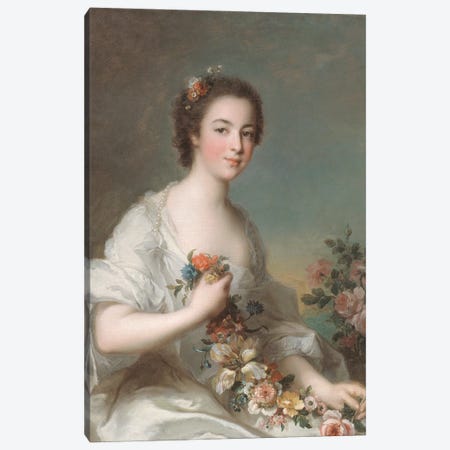 Portrait of a Lady, 1738  Canvas Print #BMN10547} by Jean-Marc Nattier Canvas Art Print
