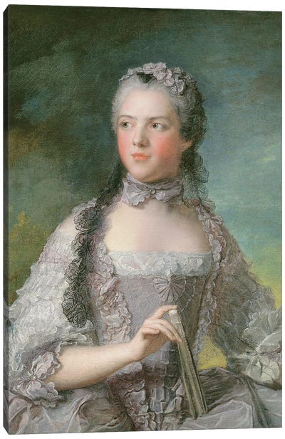 Portrait of Adelaide de France  with a Fan, 1749  Canvas Art Print