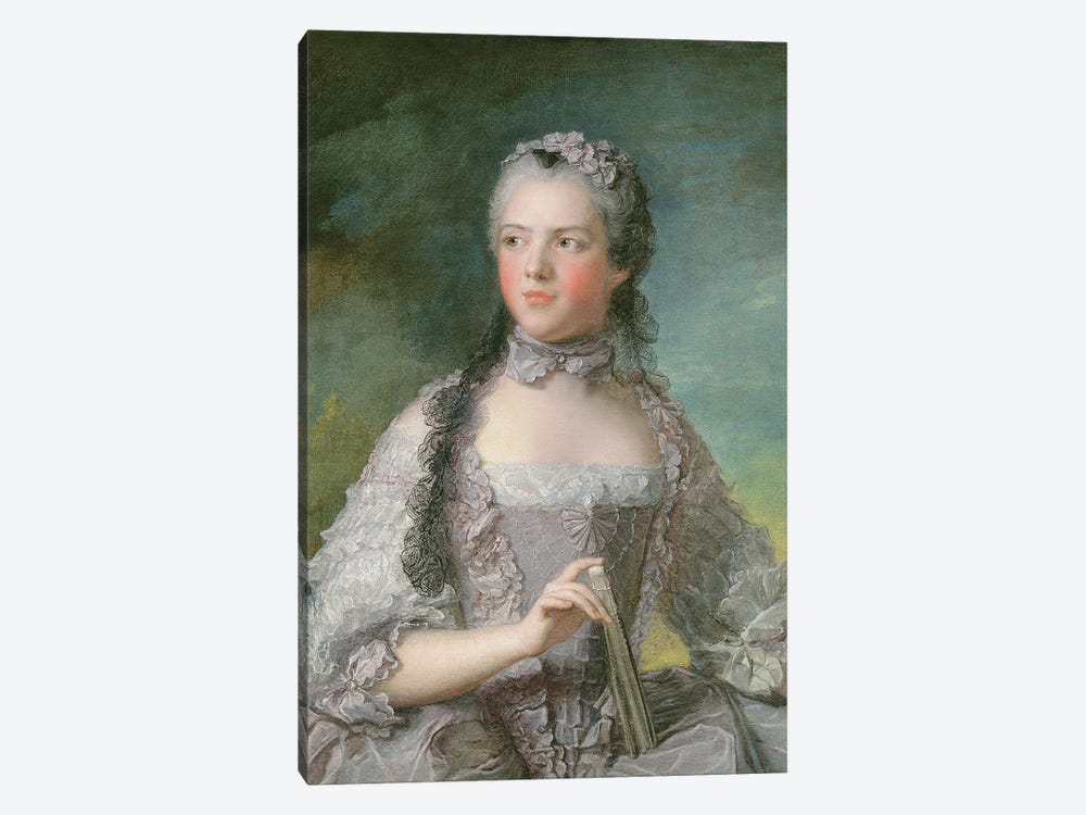 Portrait of Adelaide de France  with a Fan, 1749  1-piece Canvas Art