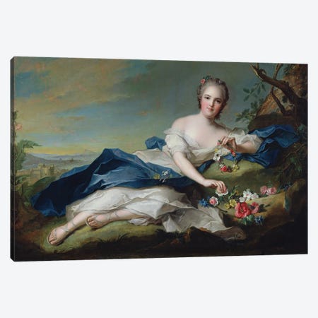 Portrait of Henriette de France, c.1742  Canvas Print #BMN10549} by Jean-Marc Nattier Canvas Artwork