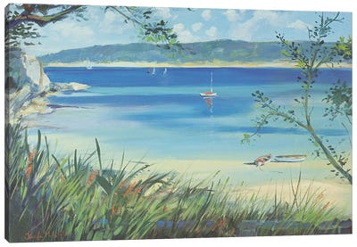 Salcombe, Southsands Beach, 2000  Canvas Art Print