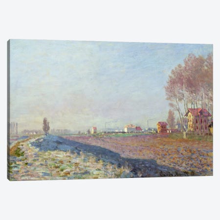 The Plain of Colombes, White Frost, 1873 Canvas Print #BMN1055} by Claude Monet Canvas Art