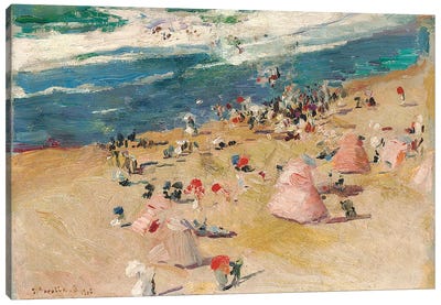 Beach at Biarritz, 1906  Canvas Art Print