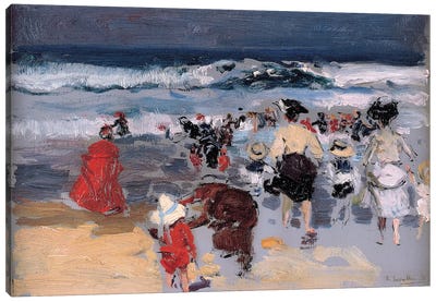 Beach at Biarritz, 1906  Canvas Art Print