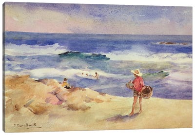 Boy on the Sand  Canvas Art Print