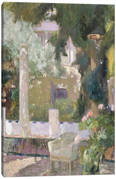 The Gardens at the Sorolla Family House, 1920  Canvas Art Print