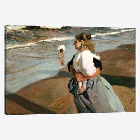 The Little Granddaughter, 1908  Canvas Print #BMN10599} by Joaquin Sorolla y Bastida Canvas Print