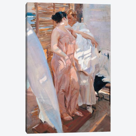 The Pink Robe, After the Bath, 1916  Canvas Print #BMN10600} by Joaquin Sorolla y Bastida Canvas Print