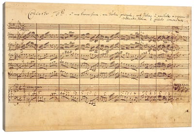 The Brandenburg Concertos, No.5 D-Dur, 1721   Canvas Art Print