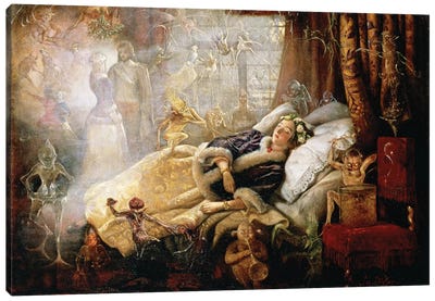 "The Stuff that Dreams are Made of"  Canvas Art Print - Sleeping & Napping Art
