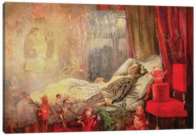 The Stuff that Dreams are Made Of, 1858   Canvas Art Print - Sleeping & Napping Art