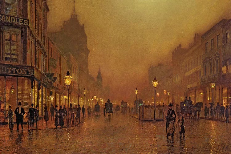 A Street at Night  by John Atkinson Grimshaw wall art