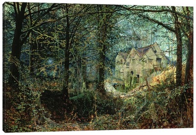 Autumn Glory: The Old Mill, 1869  Canvas Art Print - John Atkinson Grimshaw