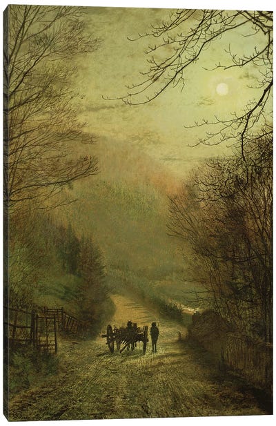 Forge Valley, Scarborough Canvas Art Print - John Atkinson Grimshaw