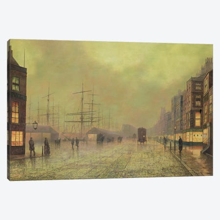 Glasgow Docks  Canvas Print #BMN10634} by John Atkinson Grimshaw Canvas Print