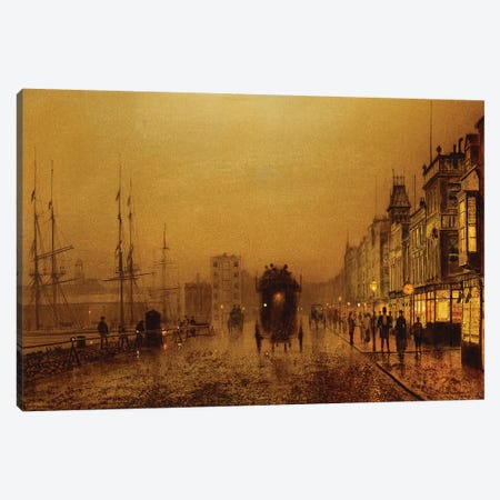 Glasgow Docks, 1892  Canvas Print #BMN10635} by John Atkinson Grimshaw Canvas Print