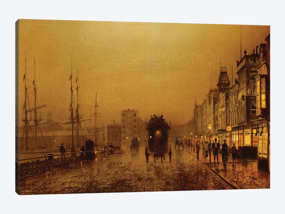 Glasgow Docks, 1892  by John Atkinson Grimshaw 1-piece Canvas Art
