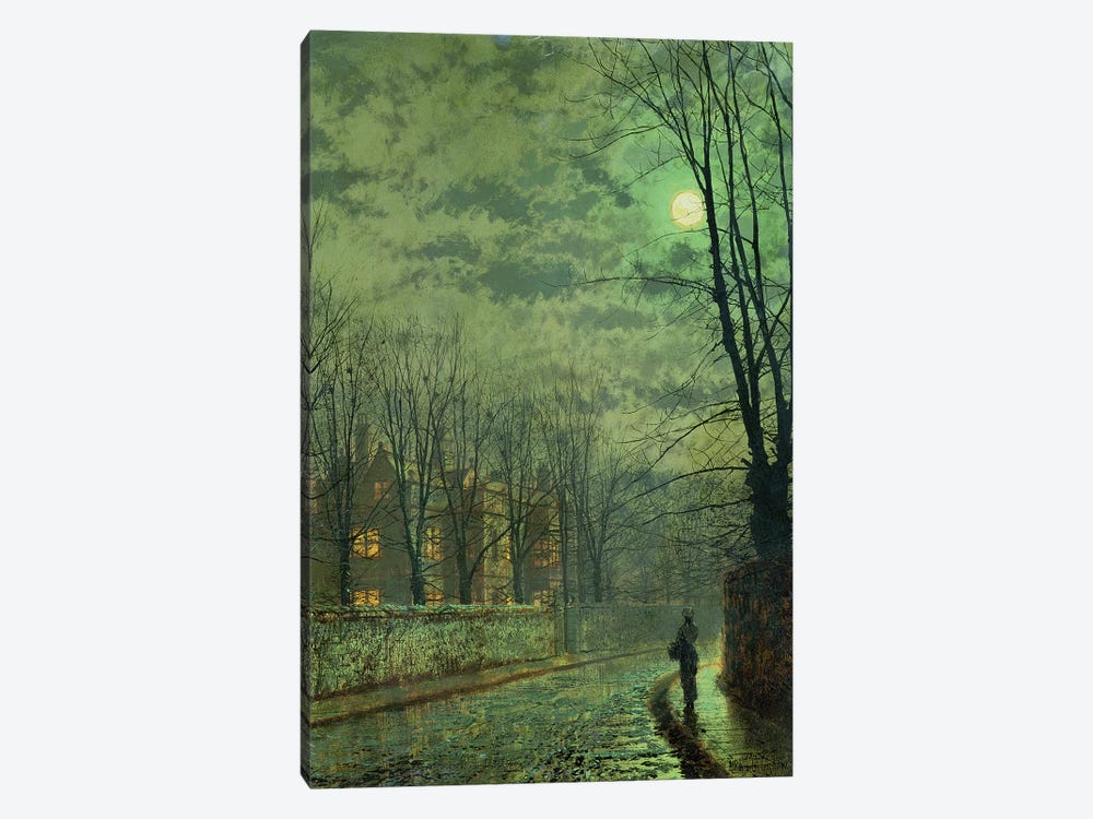 Going Home by Moonlight by John Atkinson Grimshaw 1-piece Canvas Wall Art