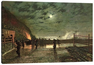 In Peril  1879  Canvas Art Print - John Atkinson Grimshaw