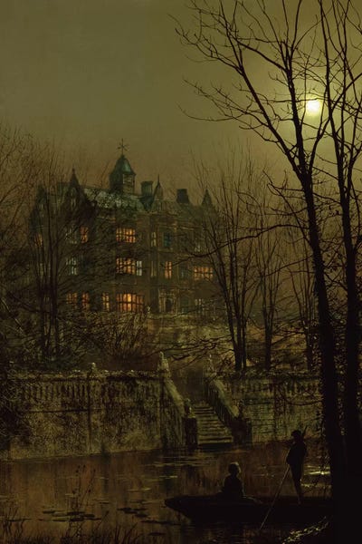 Knostrop Old Hall, Leeds, 1883 by John Atkinson Grimshaw framed canvas print