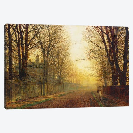 The Autumn's Golden Glory,  Canvas Print #BMN10664} by John Atkinson Grimshaw Canvas Wall Art