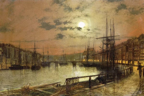 John Atkinson Grimshaw: Whitby,  by John Atkinson Grimshaw