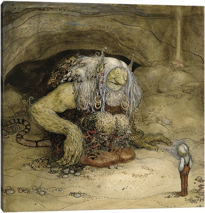 The Troll and the Boy  Canvas Art Print