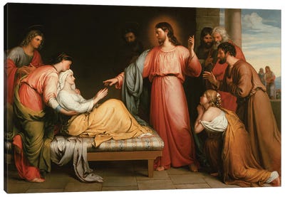 Christ healing the mother of Simon Peter Canvas Art Print